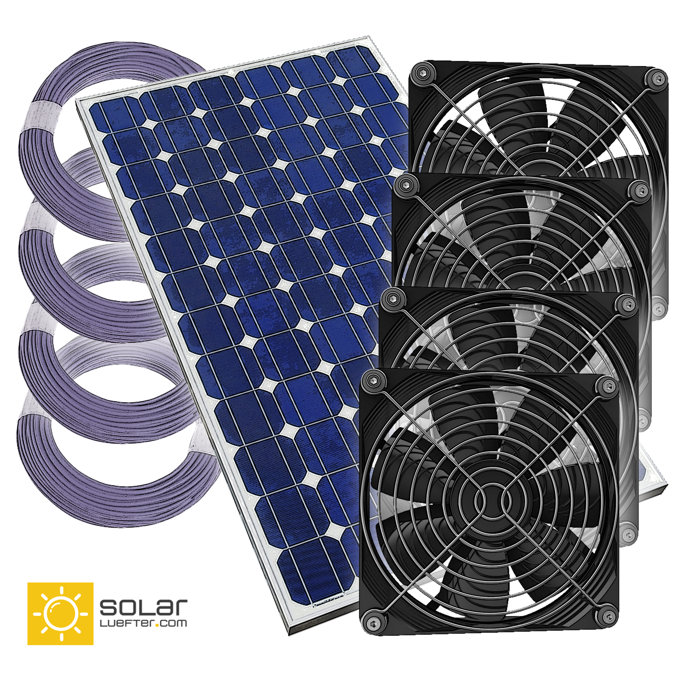 50W Solarlüfter Solar Ventilator Kit Solarventilator Belüftung